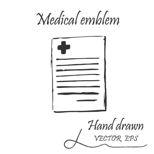Ikona lékařského dokumentu — Stockový vektor