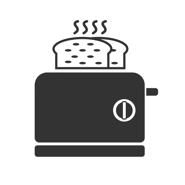 Ein graues Toaster-Symbol — Stockvektor