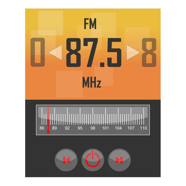 Modelo de aplicação rádio — Vetor de Stock