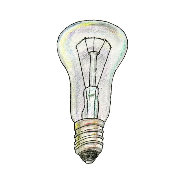 Illustrationen av glödlampa — Stockfoto