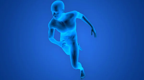 Human Running Man Anatomy — Stock Photo, Image