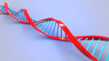 DNA Yapısı 'nın Dijital İllüstrasyonu. 3d