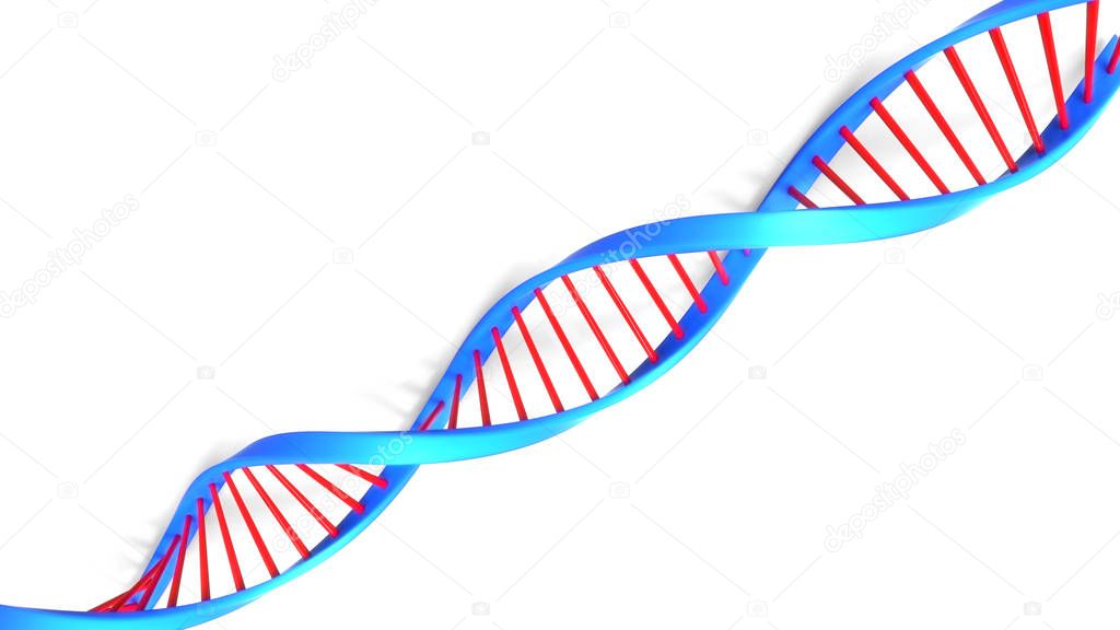 Digital Illustration of DNA Structure. 3D