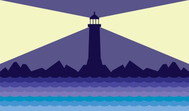 Sahildeki deniz feneri