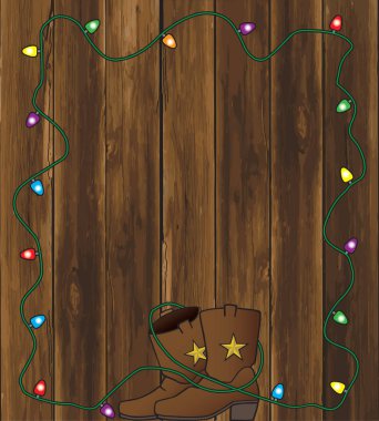 Kovboy çizmeleri ve Noel ışıkları