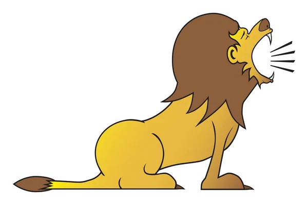 Caroon Lion rugissant — Image vectorielle