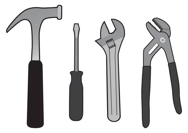 Basic Set of Tools — Stock Vector