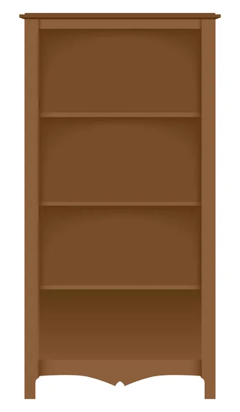 Librería de madera vacía — Vector de stock
