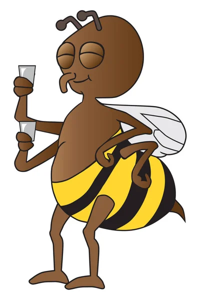 Бджола на перерву — стоковий вектор