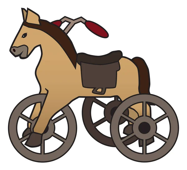 Декоративная деревянная лошадь — стоковый вектор