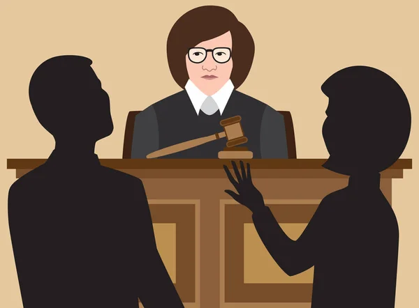 Płaskie wektor kobieta sędzia — Wektor stockowy