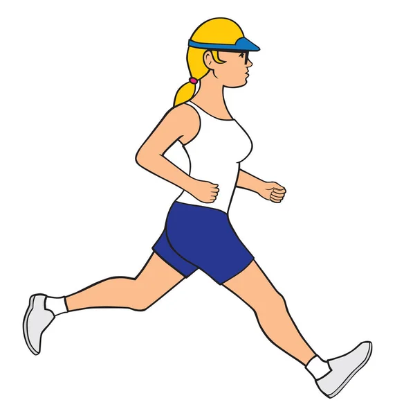 Здорові жінки бігун — стоковий вектор