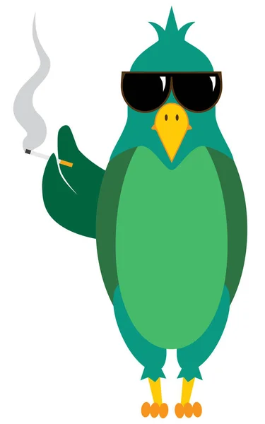 Kreskówka ptak palenia — Wektor stockowy