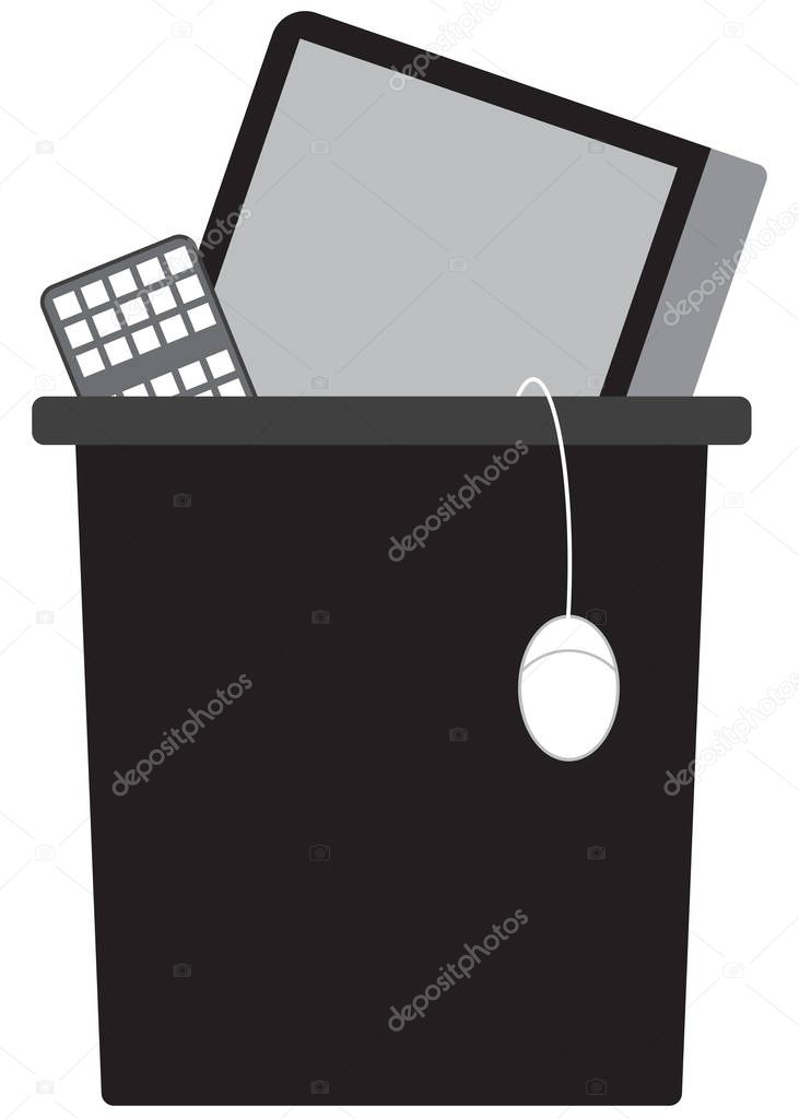 Computer in Trash
