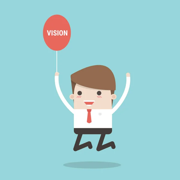 Affärsman Vision Vektor Illustion Platt Designstil — Stock vektor