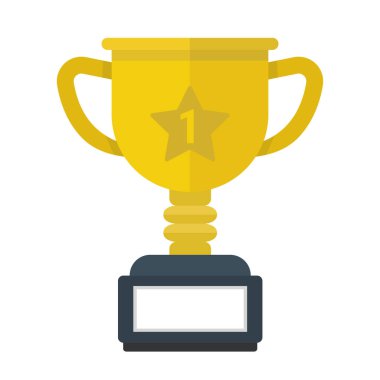 vektör trophy Kupası düz simgesi.