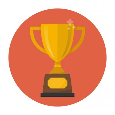 vektör trophy Kupası düz simgesi.