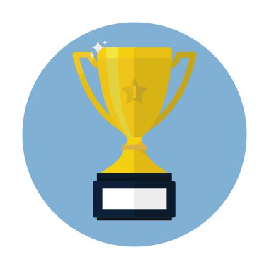 vektör trophy Kupası düz simgesi.