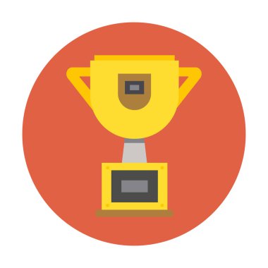 vektör trophy Kupası düz simgesi.