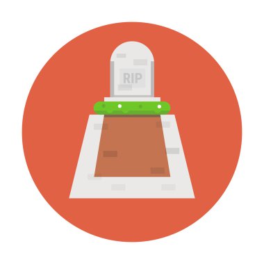 Mezar düz kutsal kişilerin resmi, vektör illustion düz tasarım stili.