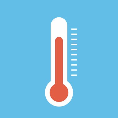 Termometre kutsal kişilerin resmi, vektör illustion düz tasarım stili.