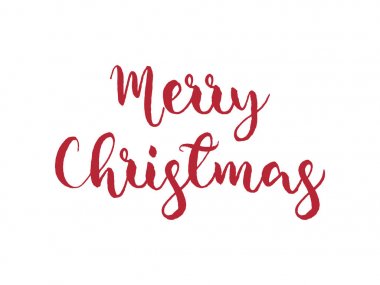Holiday Vector Lettering, Mutlu Noeller, kızıl grunge.