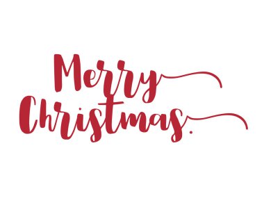 Holiday Vector Lettering, Mutlu Noeller, kızıl grunge.