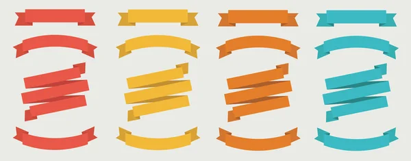 Retro kurdeleler ve etiketler. Vektör illüstrasyonu.