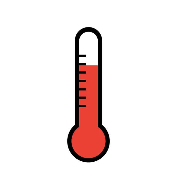 Thermometer Pictogram Vector Illustion Plat Ontwerpstijl — Stockvector