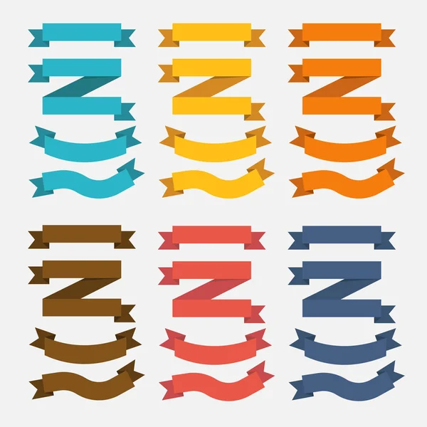 Retro kurdeleler ve etiketler. Vektör illüstrasyonu.