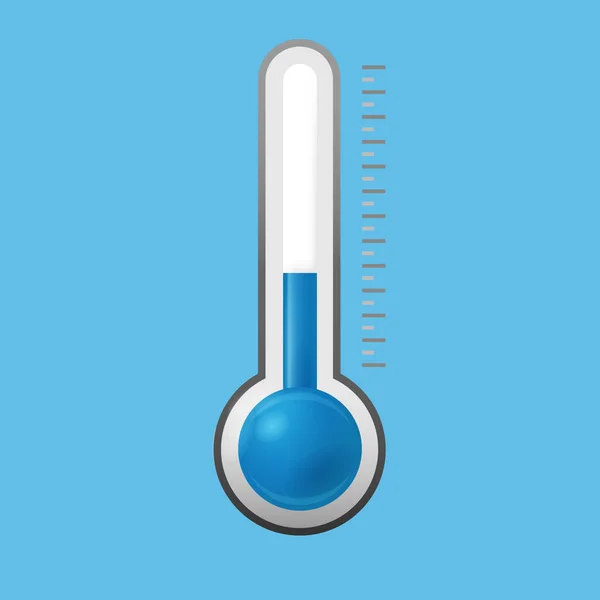 Ícone Termômetro Estilo Design Plano Ilusão Vetorial —  Vetores de Stock
