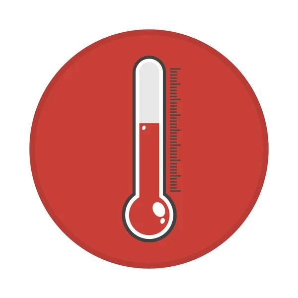 Icône Thermomètre Illustration Vectorielle Style Design Plat — Image vectorielle