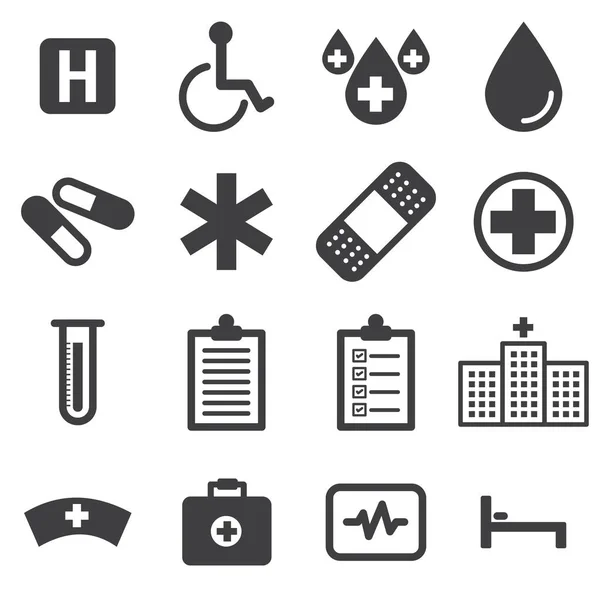 Medical Icons White Background Stock Vector — Wektor stockowy