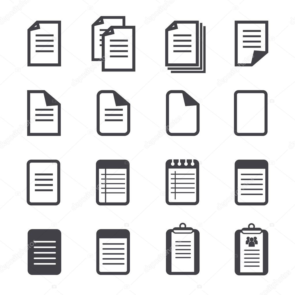 Paper icon, vector illustion flat design style.