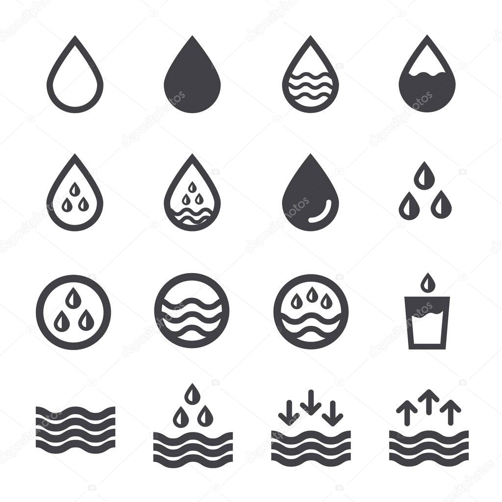 Water icon, vector illustion flat design style.