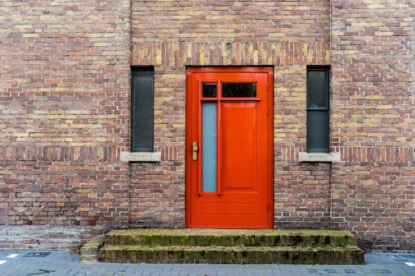 Red door in old building Stock Image
