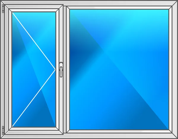 Sürüş. Resimde. Plastik pencere.