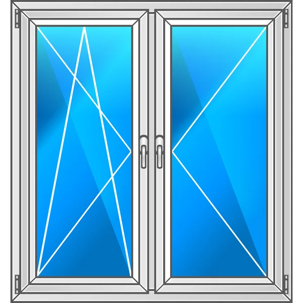 Ventana de plástico. Esquema vectorial . — Vector de stock