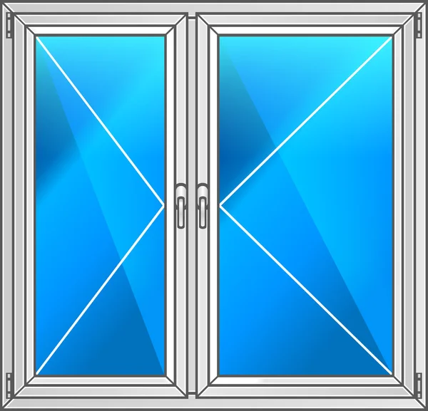 Illustration. Vector. Plastic window — Stock Vector