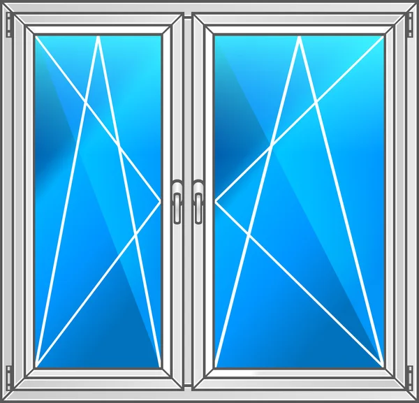 Vektör plastik pencere, evin devre