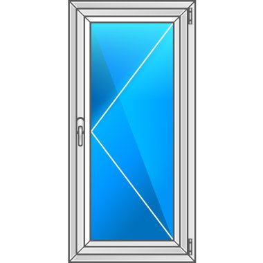 Vektör. Plastik pencere. Sürüş.