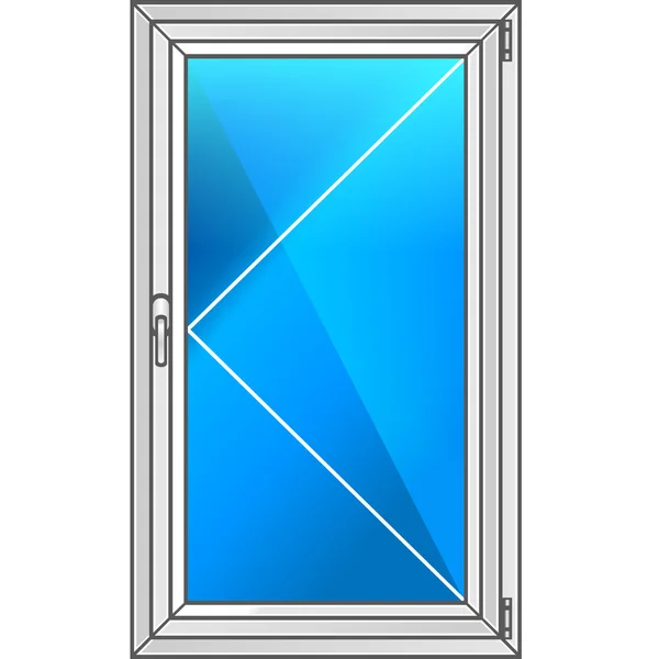 Parte del apartamento. Ventana vectorial. Esquema ventana de plástico . — Vector de stock