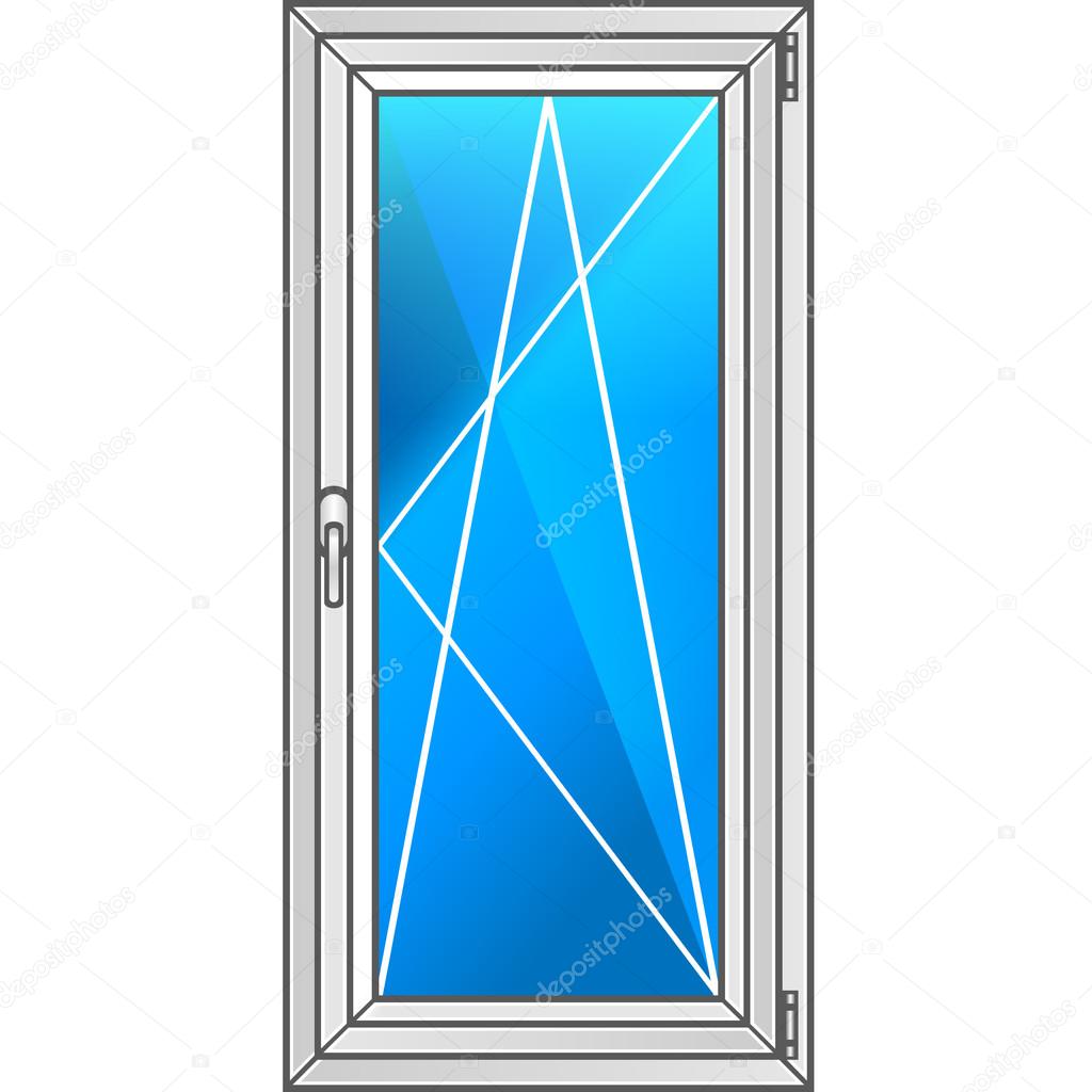 Vector illustration of a window. Part of the house.