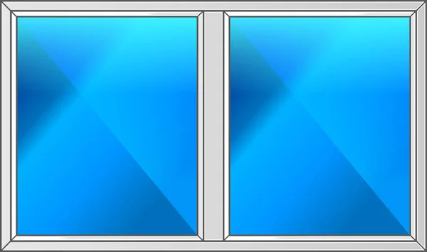 Vector window. Plastic window scheme. — Stock Vector