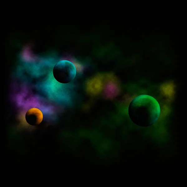 Alan arka plan. Yıldızlar ve gezegenler ile arka plan. Alan arka plan