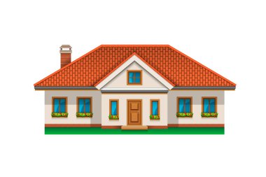 Bir büyük vektör ev Illustration. Simge, nesne. Ev.