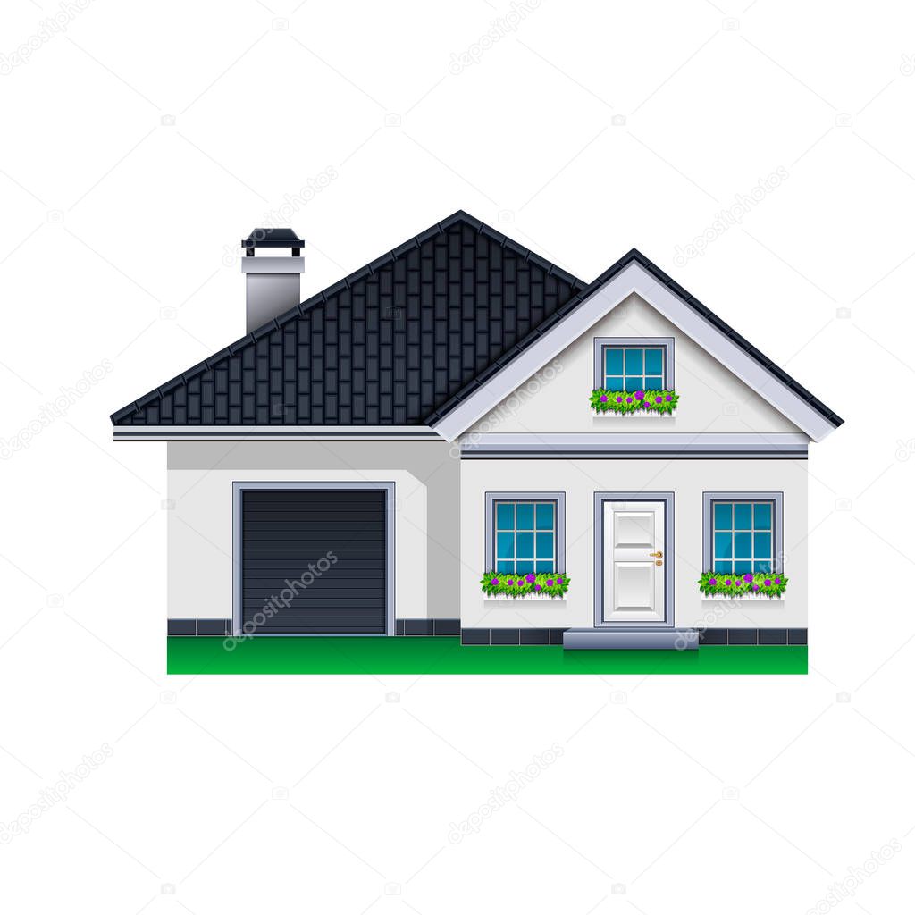 Illustration of a house. Icon, object. Vector house.