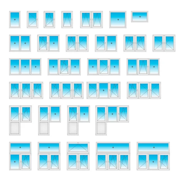 矢量窗口图标 信息的塑料窗户 塑钢窗 免版税图库矢量图片