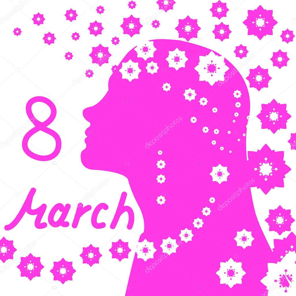 Vector illustration. Women's Day. March 8. A minimalistic illustration for the day of all women.