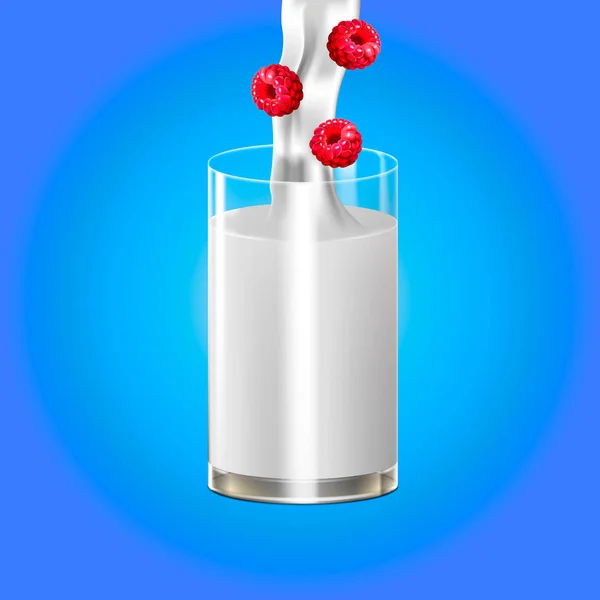 Vektör. Ahududu ile süt. Bir Sync ama hiçbir şeffaflık. Örnek bir kafes degrade.